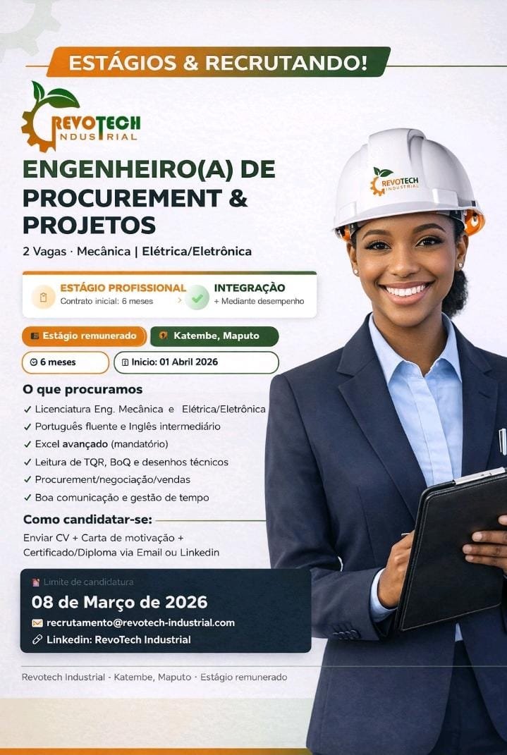  Vaga para Engenheiro de Procurement & Projectos 