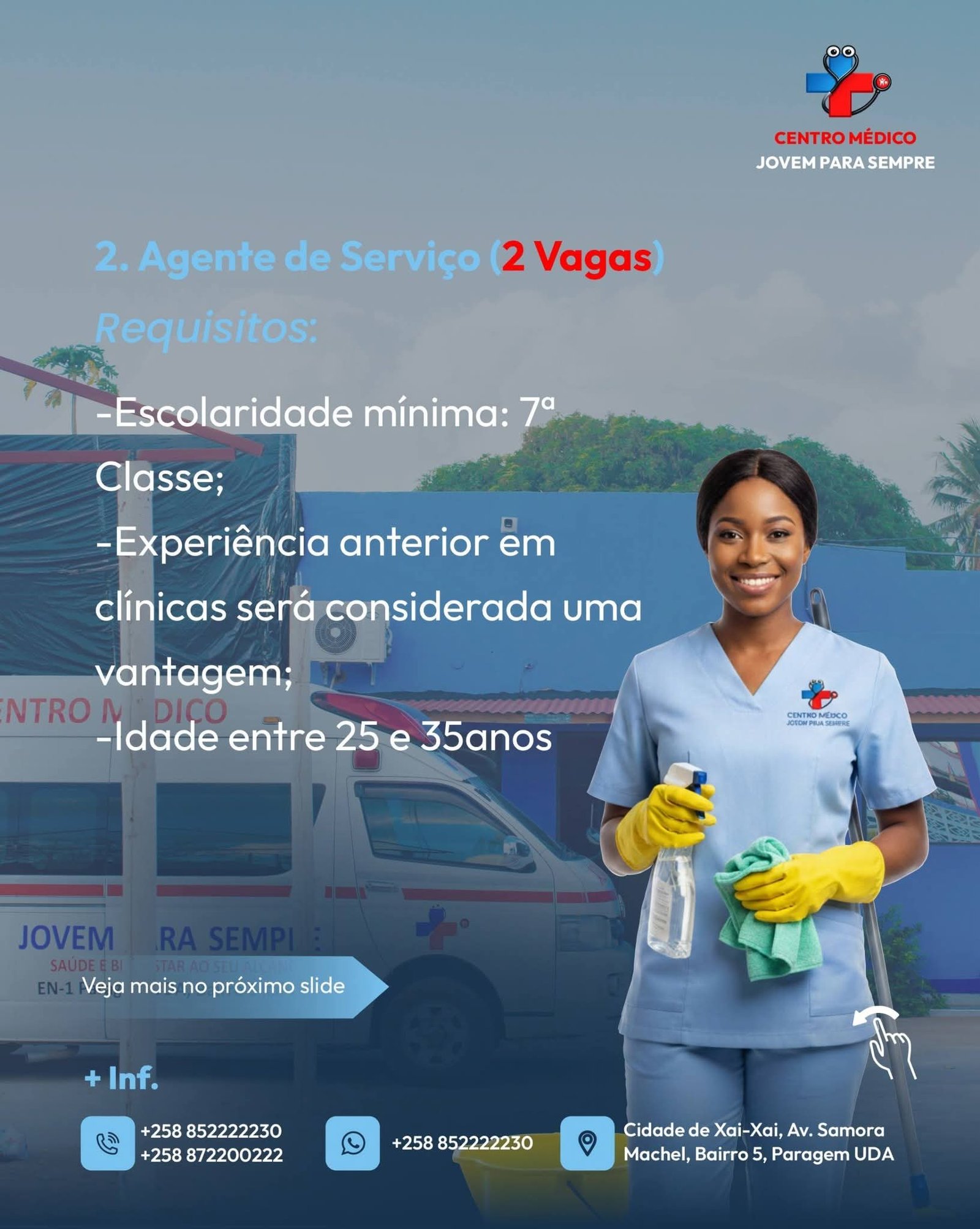 Vaga para Agentes de serviços 